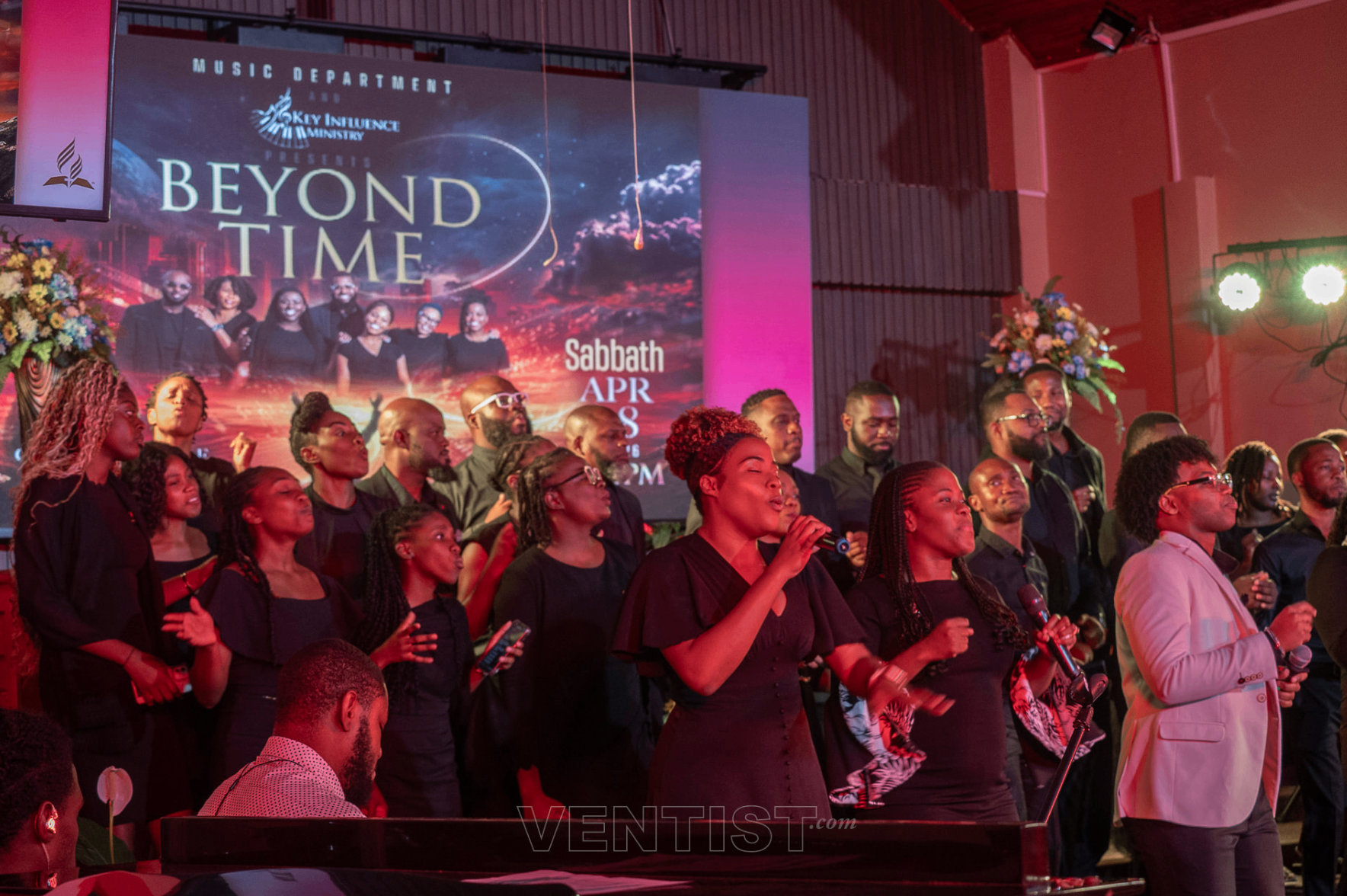 Beyond Time 2026 choir leading worship on stage